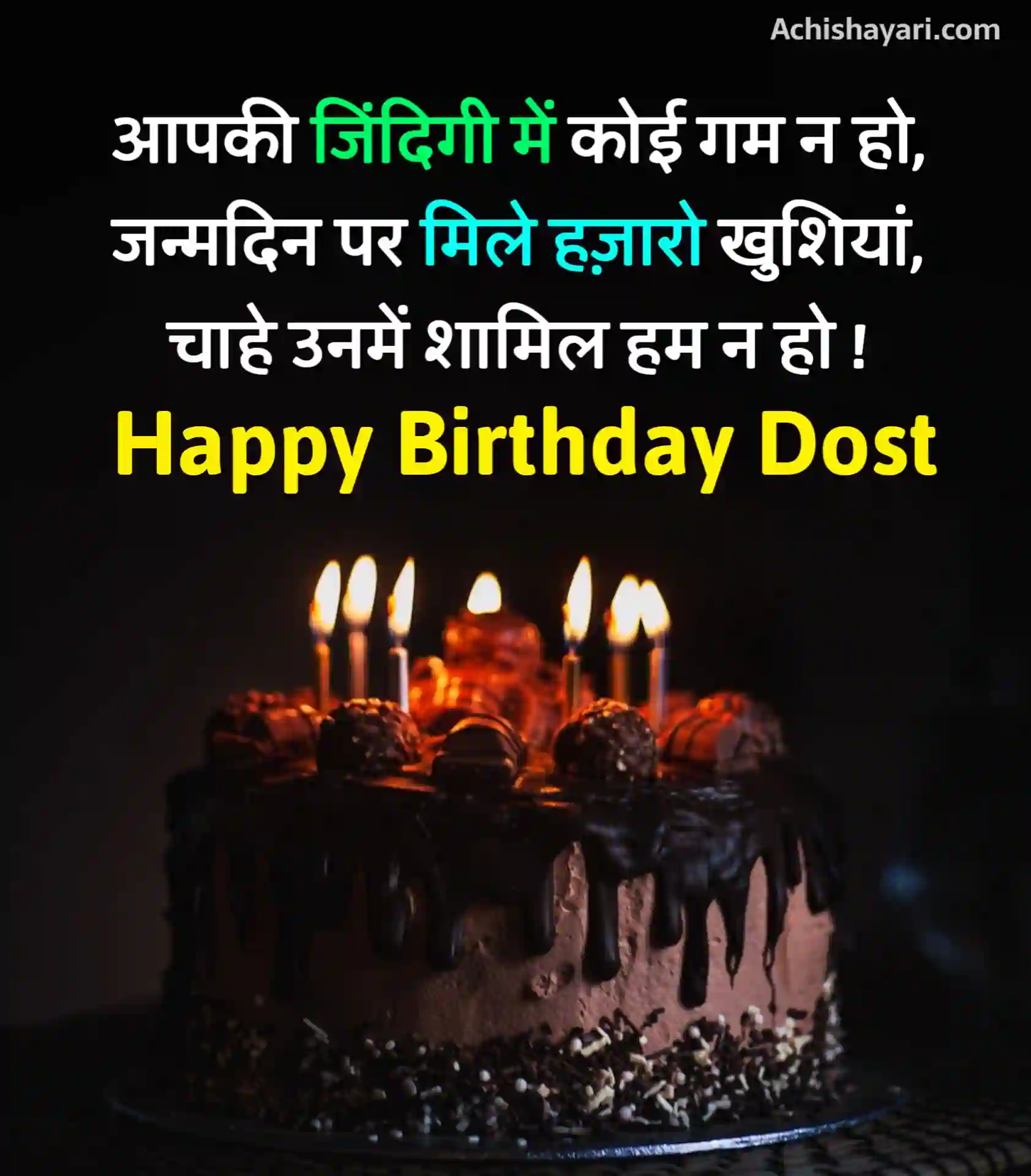 Happy Birthday Wishes for Friend in Hindi